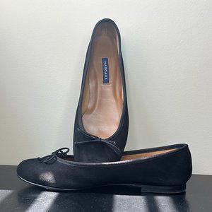 Margaux Demi Ballet Flat Black Suede EU 42W Made in Spain
